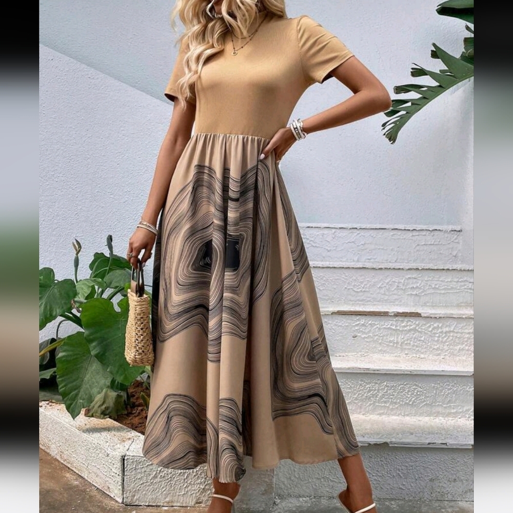graphic print dress